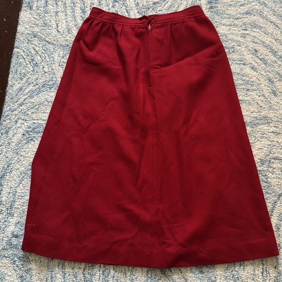 Evan Picone rust wool lined a line vintage skirt 10 - Picture 3 of 5